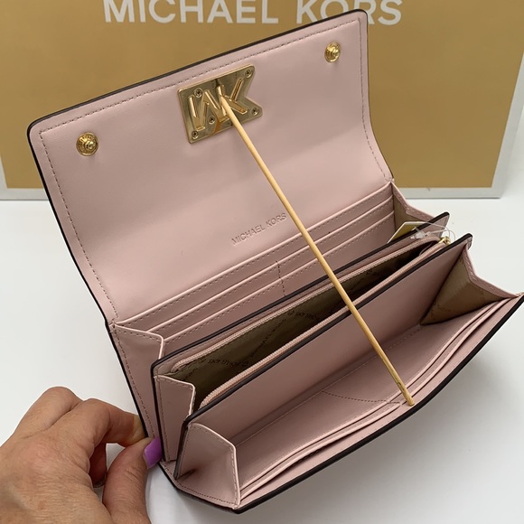 NWT MICHAEL KORS MIMI LARGE BIFOLD WALLET POWDER BLUSH COLOR - Picture 9 of 16